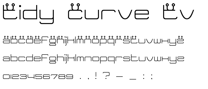 Tidy Curve TV font